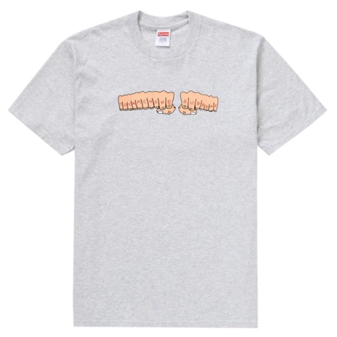 Tee shirt gris frêne Supreme Toy Machine 100% authentique taille S