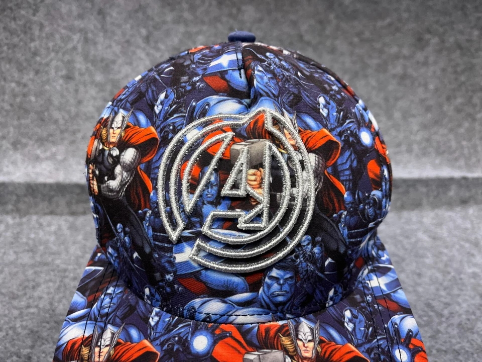 Avengers Marvel Sombrero Gorra Snap Back Juvenil Extra Grande Azul Algodón Poli Héroes Foto 2 de 4