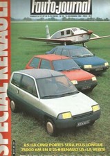 L'AUTO JOURNAL N°22 SPE. RENAULT/ JEEP CHEROKEE 4X4 / R25 GTX / B. HANON PDG REN