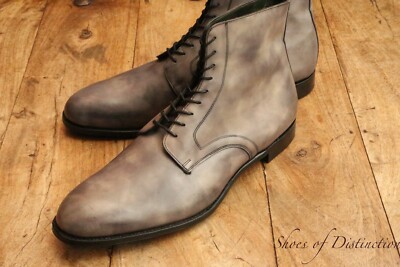Neu Joseph Cheaney King Grau Brüniert Leder Stiefel Herren UK 13 US 14 EU 47