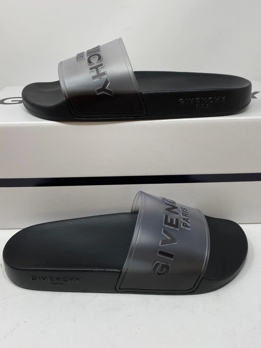 Women&#039;s Givenchy Paris Logo Slides Flat Sandals Slippers Transparent 7 | eBay