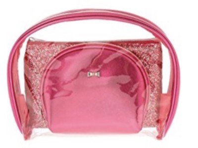 The Darling Effect Clearly Chic Cosmetic Bag Set, Poppin' Petals Hot Pink main image 1