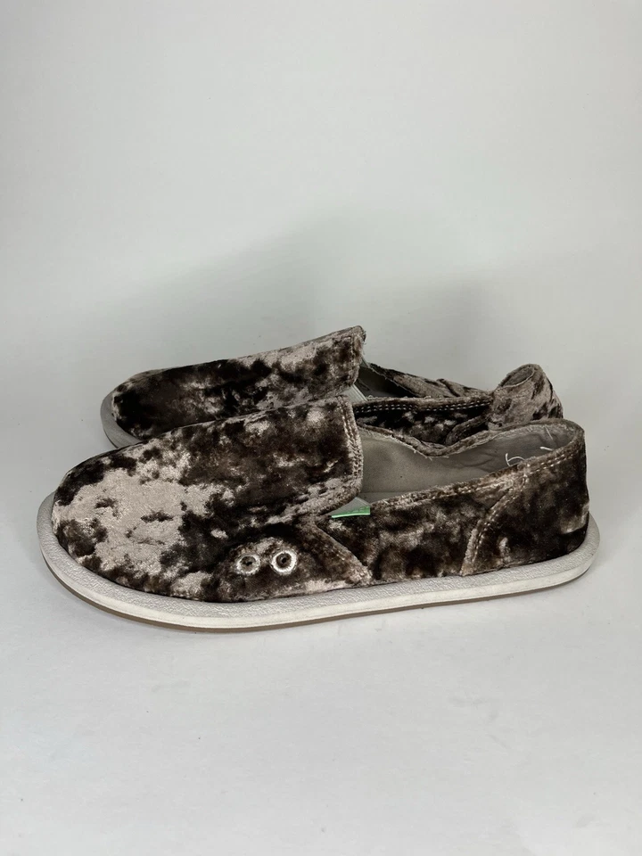 Sanuk Zapatos Mocasines Zapatillas Marrón Terciopelo Para Mujer Talla 40 EE. UU. 9 Foto 3 de 4