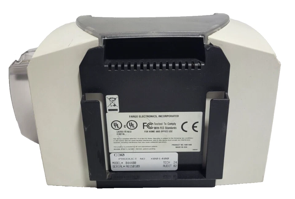Fargo Persona C30 ID Card Thermal Printer MODEL: 044400 - AS IS / UNTESTED - Image 3 of 4