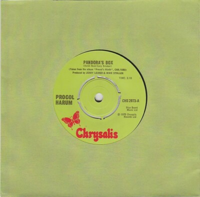 Procol Harum - ''Pandora's Box'' 7'' (1975) /UK Chrysalis Label/ CHS 2073/VG++