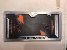 Custom Designs True Timber Camo Stainless Steel License Plate Frame Custom Designs True Timber Camo Stainless Steel License Plate Frame