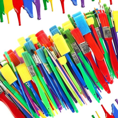 Comprehensive 600 Pcs Paint Brushes - Perfect for School Projects & Art Parties