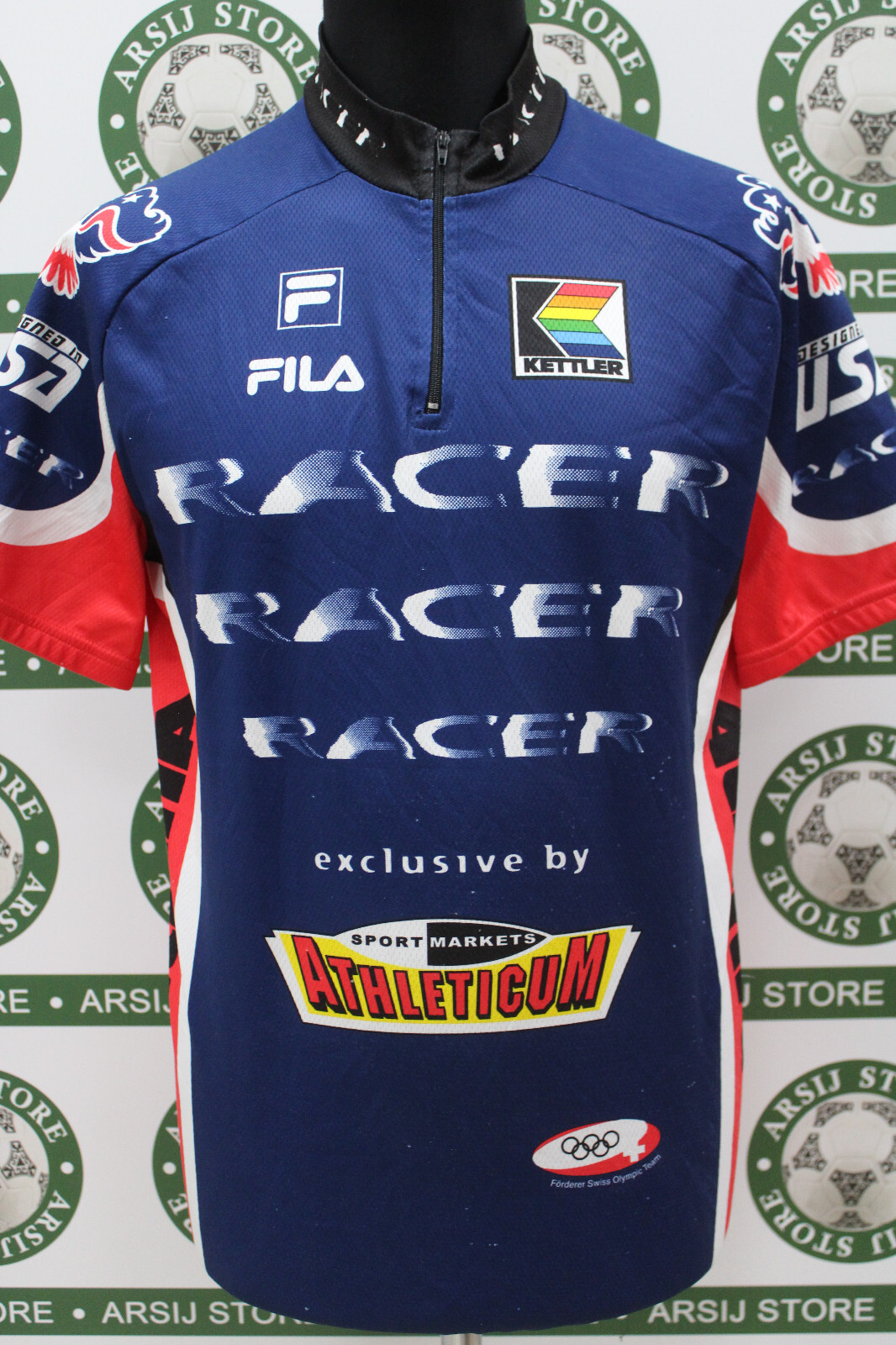 maglia ciclismo FILA TG L B287 bike shirt maillot trikot jersey