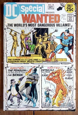 DC SPECIAL 14, WANTED, WORLD'S MOST DANGEROUS VILLAINS, DC COMICS, OCT 1971, VF