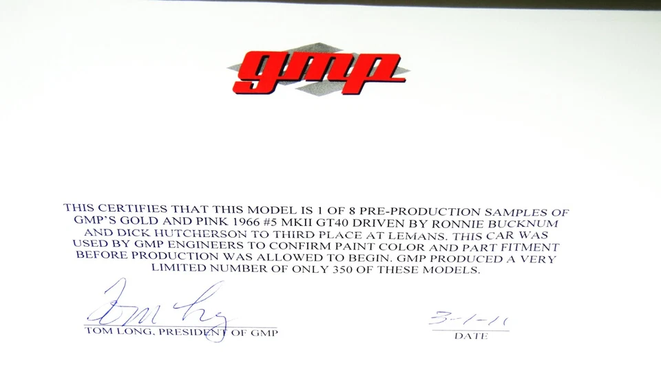 GT40 Ford Race Car Classic18Hot Rod RARE Custom Built Metal LARGE1:12SCALE Model - Image 2 of 4