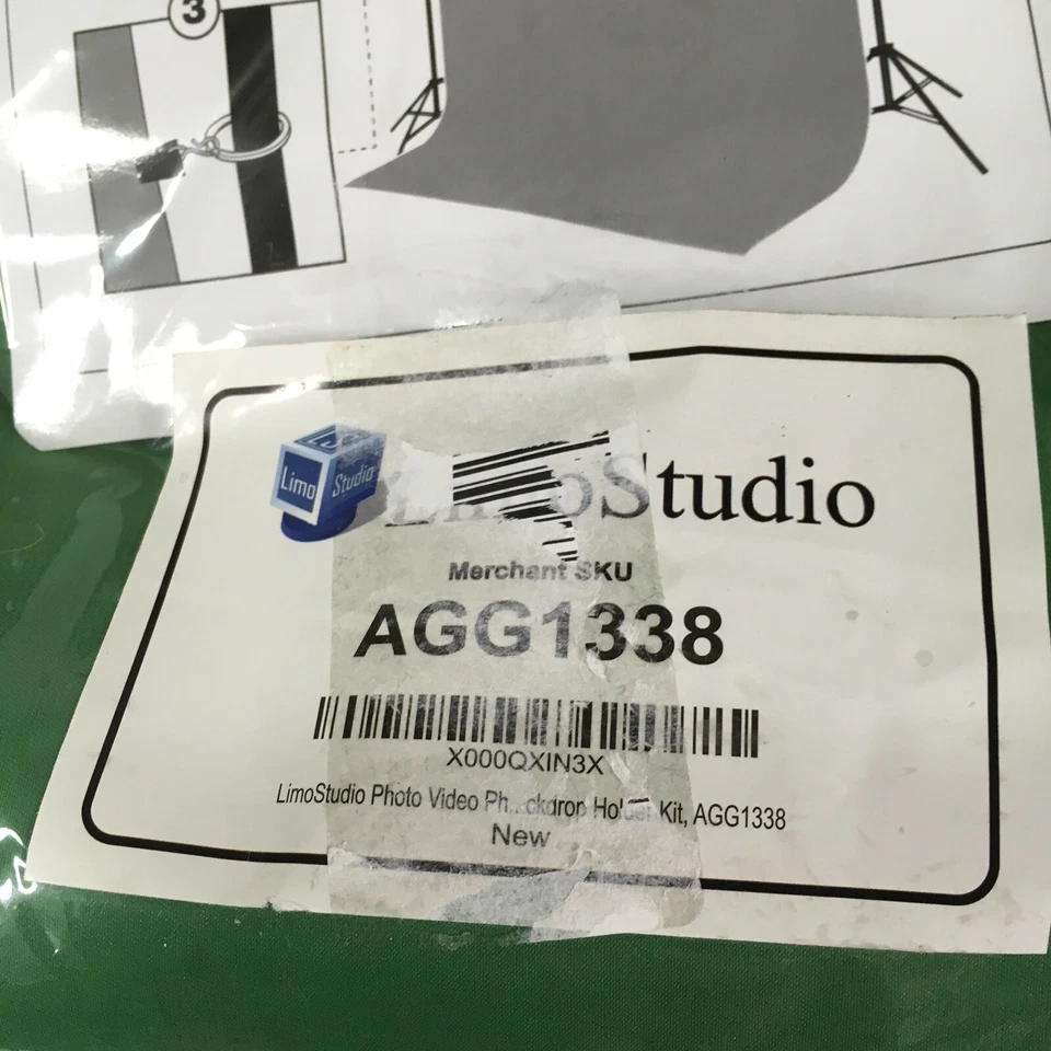 "Telón de fondo y anillos de muselina verde video fotográfico estudio limusina 72"" X 112""" Foto 2 de 4