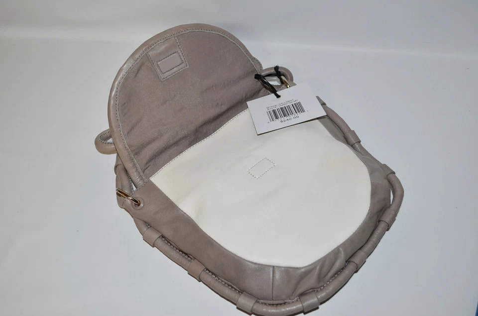 Cynthia Rowley Calloway Gray Cream Leather Shoulder Bag Crossbody $240 NWT - Image 4 of 4