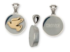 Pet Memorial Rainbow Bridge Pendant Jewelry Handmade 14k Gold M30-PG