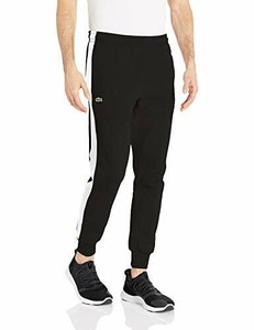 lacoste cuffed fleece track pants