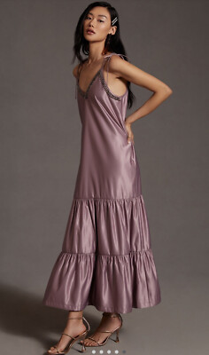 NWT Anthropologie Dhruv Kapoor V-Neck Tiered Maxi Dress Size LP ($230  Orig.) | eBay