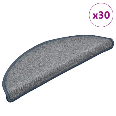 VidaXL Tappetini Antiscivolo Per Scale Autoadesivi | 5 Pezzi 56x17x3 Cm, Blu Semicircolari, In Polipropilene, Lavabili, Antirumore