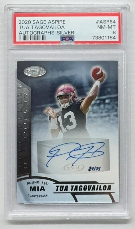 Tua Tagovailoa Sage Aspire Autographs #ASP64 Silver
