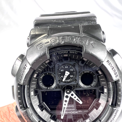 Casio G Shock Watch Men 51mm Black Backlight 5081 GA-100 200M