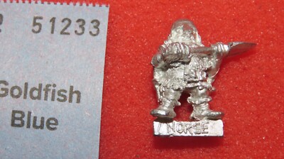 Games Workshop Citadel C06 Norse Dwarf Guard with Axe Zwerge Metall Figur 1985