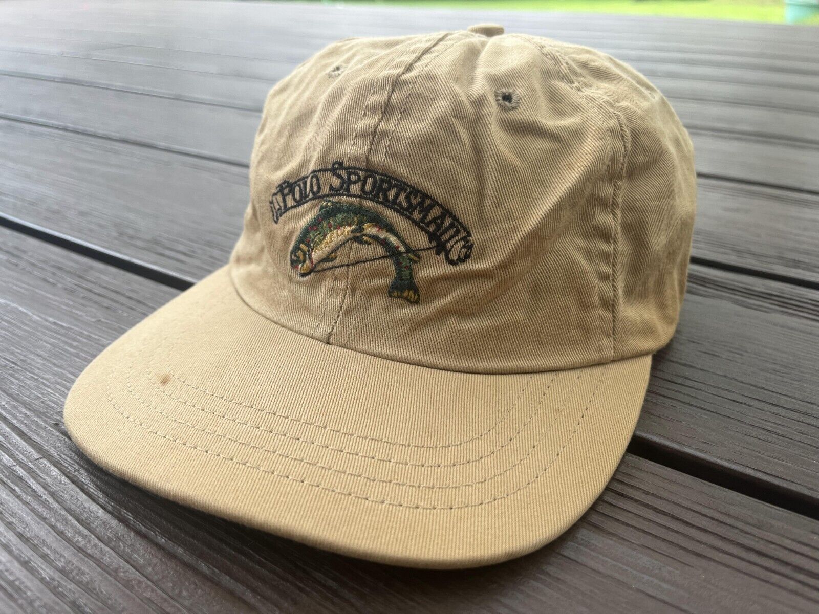 Vintage 90's Polo Ralph Lauren RL Sport Sportsman Stadium 92 93 Cap Hat  Fishing