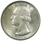 1934 Washington Quarter AU+ PVC Residue Circulated KEY DATE 25C A790