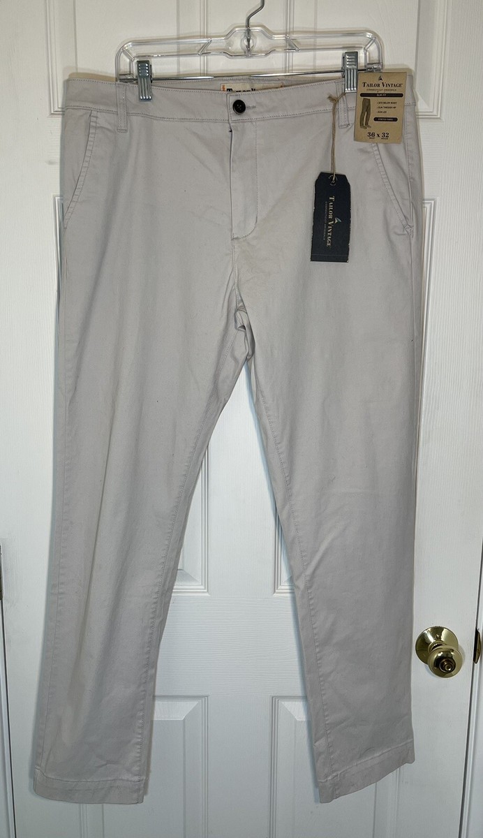 Tailor Vintage NWT Men's 36x32 Quiet Gray Slim Fit Pants