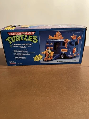TEENAGE MUTANT NINJA TURTLES CHANNEL 6 NEWS VAN Vintage New In Box