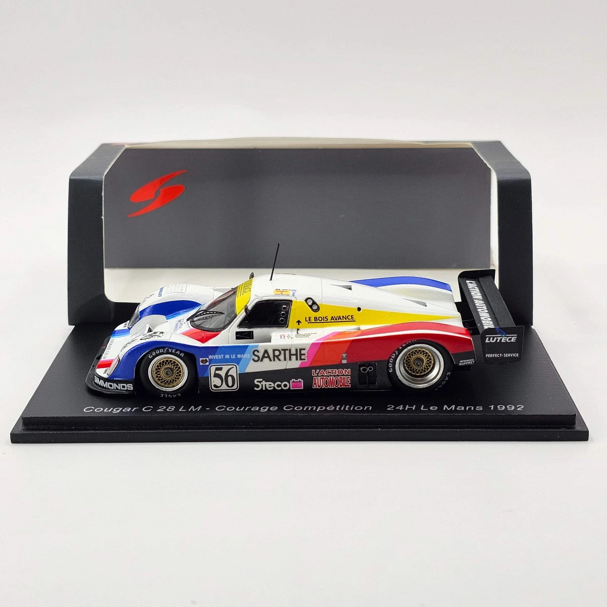Cougar C28 #54 24H Du Mans 1992 Spark S3543 1/43