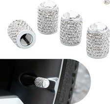 4PCS Bling Tire Valve Caps, Crystal Rhinestone Valve Stem Covers, Car Dustproof
