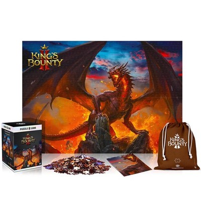 King's Bounty II: Drache   Puzzle 1000 Teile   Poster und Tasche enthalten   68 