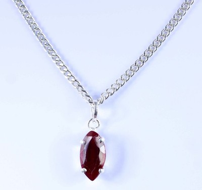 11.65 Ct Natural Marquise Mozambique Red Ruby Gemstone Certified Men's Pendant