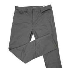 Banana Republic Traveler Slim Fit Pants Mens 36X34 Heather Smoke Gray Stretch
