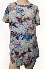 Butter Soft Brand, Scrub Top, Womens Small, Multicolored