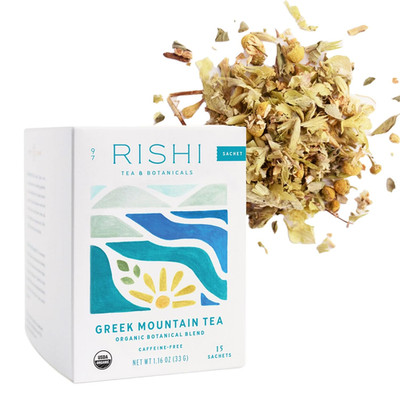 Greek Mountain Tea Herbal Tea - Organic, Caffeine Free Sachet Tea Bag