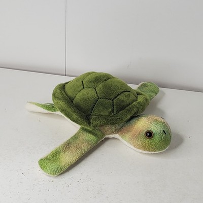 The Petting Zoo Sea Turtle Plush Stuffed Animal Green Brown Snap Bracelet Wrist