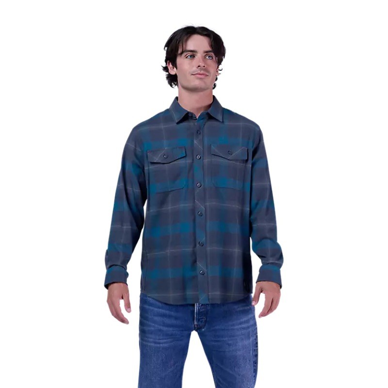 FOX Racing Mens Survivalist Core Long Sleeve Flannel Shirt Midnight BNWT Med