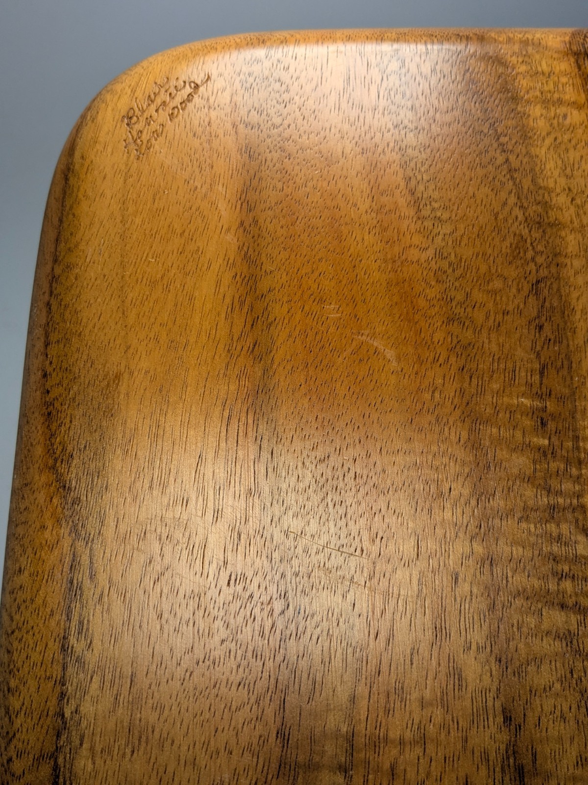 Blair Hawaii Koa Wood Square Tray 11.75 inch Curly Koa Wood Vintage Tray