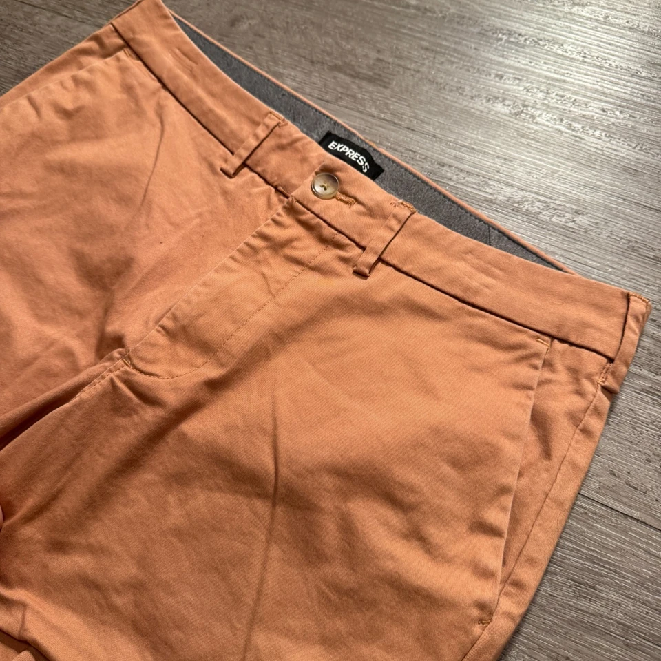 Express Shorts Mens 31 Classiccore 6" Inseam Casual Chino Performance Preppy - Image 2 of 4