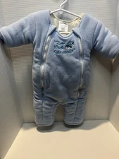 Baby Merlin's Magic Sleepsuit Small 3-6 Months 12-18 lbs Blue Fleece Winter