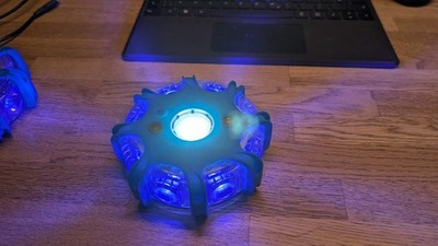 Powerflare Plus LED Batterie Signallicht in blau - 2er Set