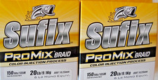 Lot of 2 SUFIX PRO MIX 20lb BRAID in LO-VIS G...