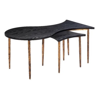 Norden Coffee Table Set (2-Piece) Black & Bronze