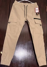 Ring of Fire Men’s Jehu Performance Tech Cargo Jogger Size Small Khaki NewW/tags