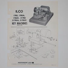 Rare 1971 ILCO 178U, 178UA, 178UC, 2178U, 2178UA, 2178UC Illustrated Parts List