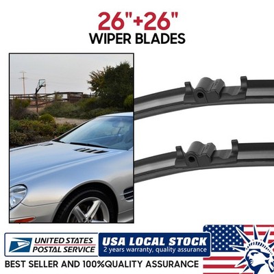 Wiper Blades size 26'' & 26'' Windshield 2 PCS For 2003-2016 Mercedes-Benz E55 AMG
