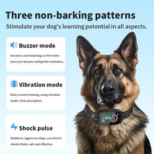 Smart Auto Anti Bark Collar Rechargeable IP67 Waterproof LCD Dog Training Shock