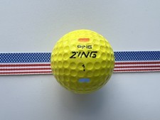 VINTAGE 1990s PING KARSTEN ZING TRANSITION YELLOW COLOR PROMOTIONAL 1 GOLF BALL