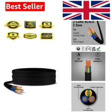 Versatile 1 Meter 3 Core Black Flex Cable - User-Friendly Cutting & Flexibility 10.99 per metre