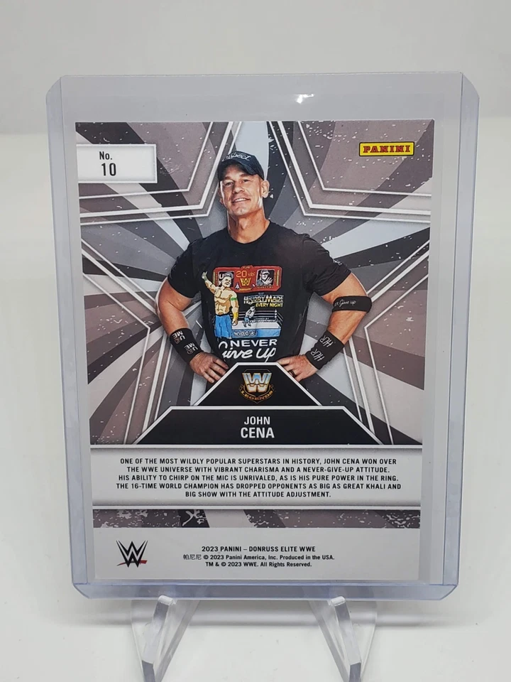 2023 Donruss Elite WWE Star Status Green #10 John Cena  - Image 2 of 2