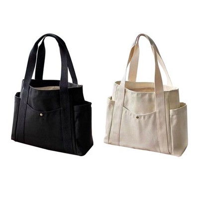 Große Canvas-Damentasche Reise Freizeit Handtasche Schultertasche Einkaufstaschen UK